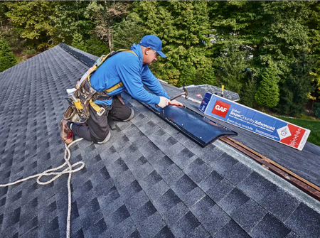 Ridge vent on roof